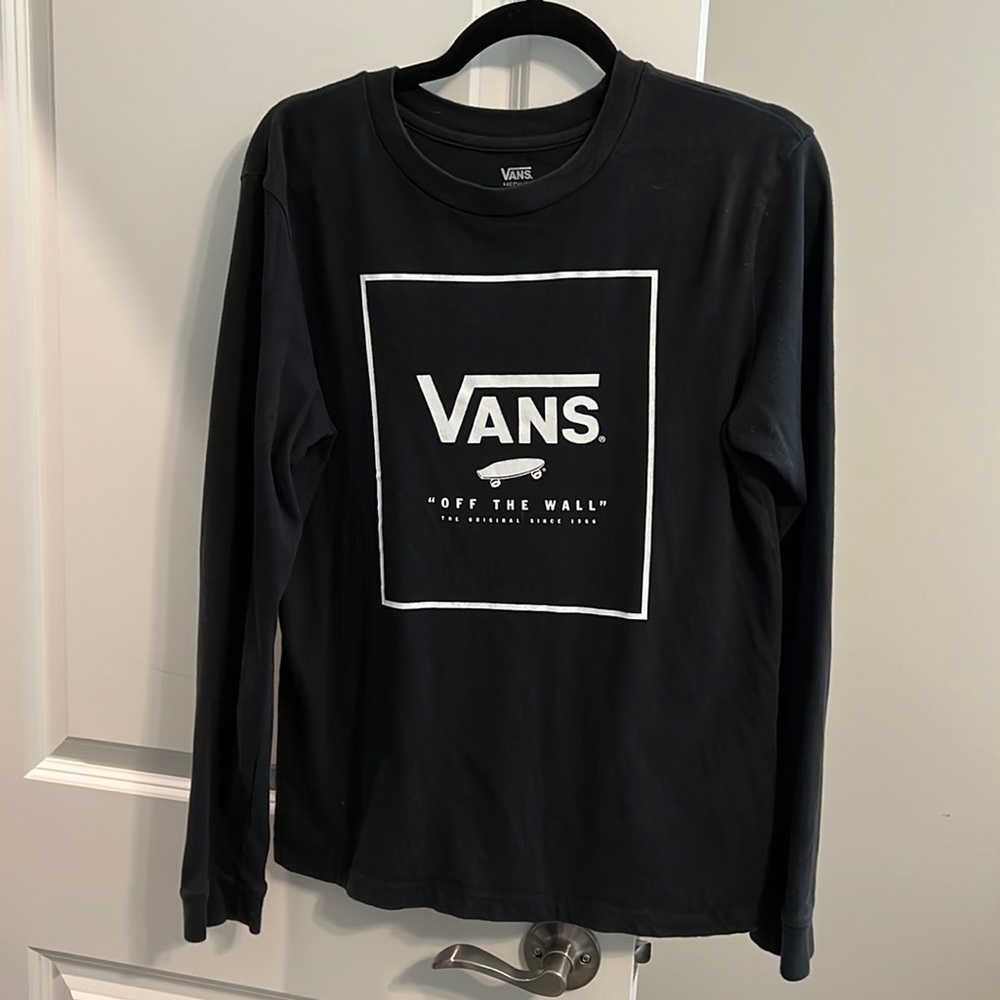 Vans Black Long Sleeve Womens T-Shirt